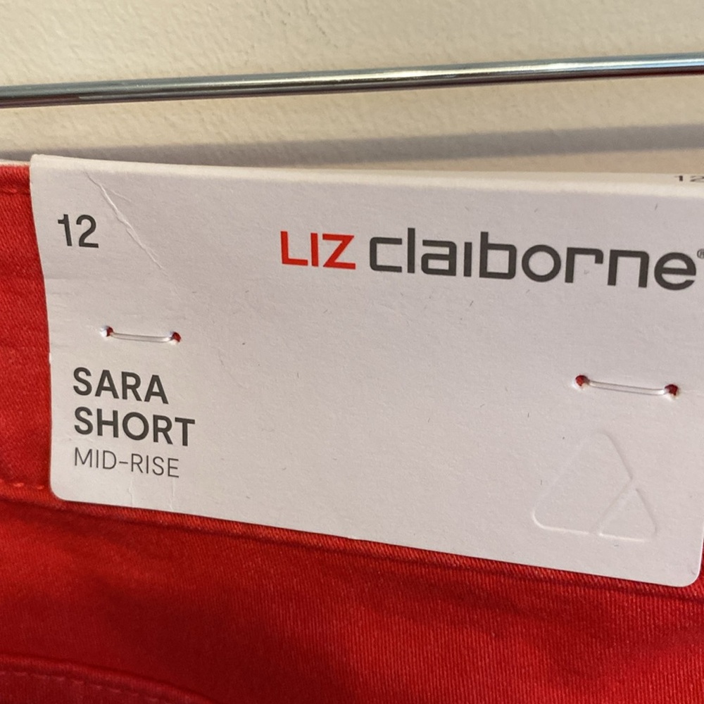 NWT Liz Claiborne Mid-Rise Soft Cotton Stretch Shorts Sz 12. - Picture 8 of 9
